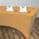Gold 6 Ft Rectangle Spandex Stretch Table Cover Fitted Tablecloth Home Wedding Party Supplies