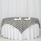 Black White Buffalo Plaid 70" Round Polyester Tablecloth Picnic Linens Home Wedding Party Supplies
