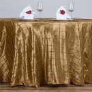 Gold Pintuck 120" Round Tablecloth Kitchen Home Wedding Party Supplies