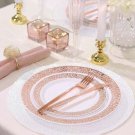 6 Iridescent 13" Round Glittered Faux Leather Placemats Wedding Decorations