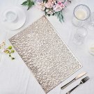 6 Gold 18" Floral Rectangle Vinyl Placemats Wedding Decorations