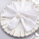 Silver 4 Metal 2" Daisy Flower Napkin Rings Decorations