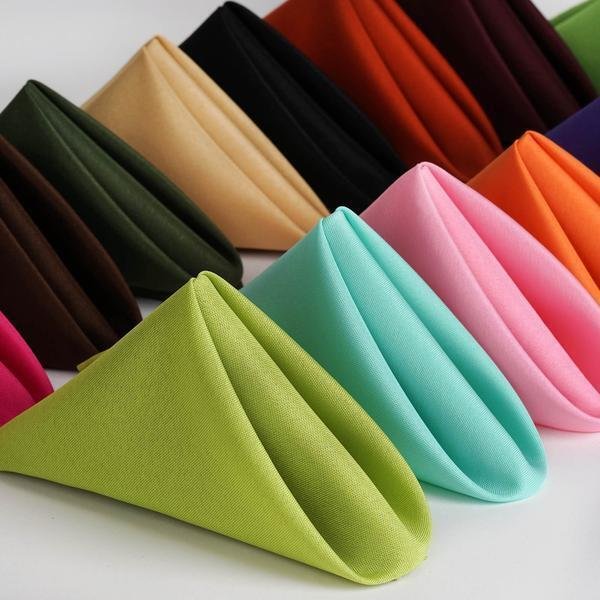 25 Pcs Ivory Polyester 17X17" Table Napkins Wedding Kitchen Linens Decorations