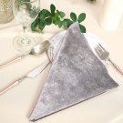 5 Charcoal Grey 20X20" Premium Velvet Napkins Wedding Linens Decorations