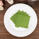 Olive Green 20 Square 10" X 10" Airlaid Paper Disposable Cocktail Napkins Decorations