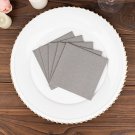 Silver 20 Square 10" X 10" Airlaid Paper Disposable Cocktail Napkins Decorations