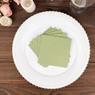 Sage Green 20 Square 10" X 10" Airlaid Paper Disposable Cocktail Napkins Decorations