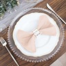25 Pcs Blush Polyester 17X17" Table Napkins Wedding Kitchen Linens Decorations