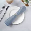 5 Dusty Blue Accordion Crinkle Taffeta Dinner Napkins Wedding Decorations