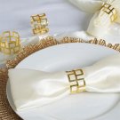 4 Pcs Gold Classic Aluminum Napkin Rings Wedding Decorations