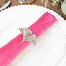 5 Fuchsia Accordion Crinkle Taffeta Dinner Napkins Wedding Decorations