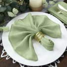 Sage Green 5 Rustic 19" X 19" Faux Burlap Dinner Table Napkins Decorations