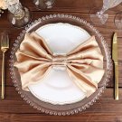 10 Nude Silky Satin 20X20" Wedding Napkins Table Linens Decorations