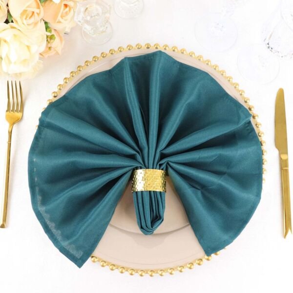 10 Peacock Teal Polyester 20X20" Wedding Napkins Table Linens Decorations