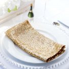 5 Gold Sequined 20X20" Wedding Napkins Table Linens Decorations