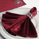 10 Burgundy Silky Satin 20X20" Wedding Napkins Table Linens Decorations