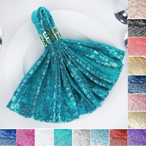 20 Sequined 20X20" Wedding Napkins Table Linens Decorations
