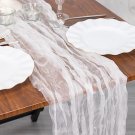 9 Ft 5 White Sheer Crinkled Organza Decorative Table Dinner Napkins Decorations