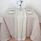 Ivory 72" Premium Chiffon Table Top Runner Wedding Linen Decorations