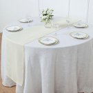 Ivory 14"X108" Faux Burlap Polyester Table Runner Decorations