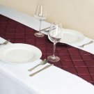 Burgundy Pintuck Taffeta 12X108" Table Runner Wedding Dinner Decorations