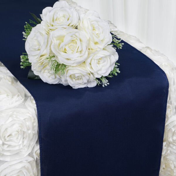 Navy Blue Polyester 12X108" Table Runner Wedding Kitchen Linens Decorations