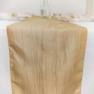 Gold 12" X 108" Metallic Accordion Crinkled Taffeta Table Runner Decorations