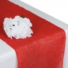 Red Burlap Table Runner 14X108" Rustic Primitive Wedding Linens Decorations