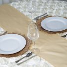Champagne Polyester 12X108" Table Runner Wedding Kitchen Linens Decorations