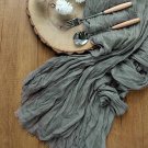 Gray 10 Ft Cheesecloth Extra Long Table Runner Cotton Wedding Linens Decorations