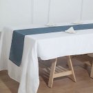Blue 12X108" Premium Polyester Table Runner Faux Burlap Wedding Decorations