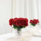 12 Burgundy Bushes Silk Chrysanthemums Ball Wedding Flowers Bouquets Decorations