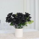 84 Black Silk Open Roses Wedding Flowers Bouquets Centerpieces Decorations