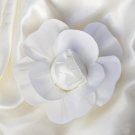 6 Pcs 8" White Artificial Large Roses Flowers Wall Backdrop Wedding Decorations