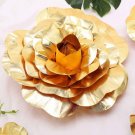 4 Pcs 16" Gold Artificial Large Roses Flowers Wall Backdrop Wedding Decorations