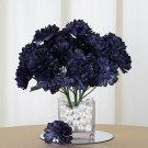 12 Navy Blue Bushes Silk Chrysanthemums Ball Wedding Flowers Bouquet Ation Decorations