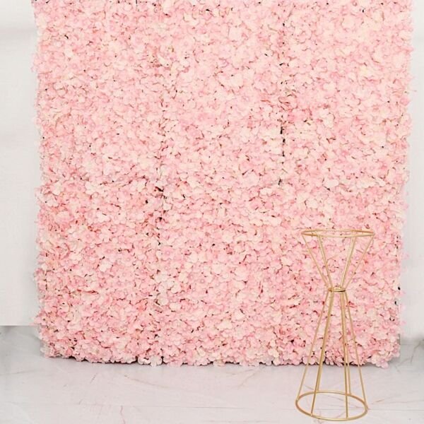 4 Blush Hydrangea Flowers Mat Wall Backdrop Panels Wedding Decorations