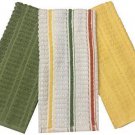 Set Of 3 100% Cotton Premium Quality Terry Ribbed Kitchen Towels Size 16” X 27 Placemats