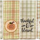 Halloween Kitchen Towels Pumpkin With Harvest Blessings Pumpkin With Gather Fam Placemats