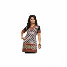 Women’S Printed Short Sleeves Crepe Kurti Tunic Tops 1905Ss Placemats