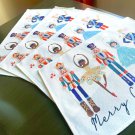 Set 4 Merry Christmas Whimsical Nutcracker Ballet Soldiers Ballerinas Placemats