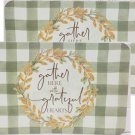 Set Of 2 Same Plastic 11"X17" Gather Here Withateful Hearts Placemats