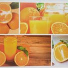 Set Of 3 Kitchen Vinyl Foam 12"X18"Oranges Orange Juice Patchworkhs Placemats