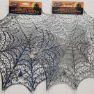 Set Of 2Same Vinyl Pvc 17" Halloweensilver Die Cut Spider Web Link Placemats