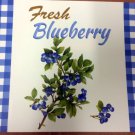 Set Of 2 Same Non Clear Plastic 18" X 12" Fresh Blueberries Placemats