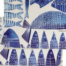 Set Of 2 Same Plastic Non Clear Kitchen 13"X18" Blue Fish Abbott Placemats