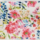 Set Of 2 Same Printed Fabric Linen 12" X 18" Colorful Flowers Placemats