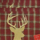 Set Of 2 Tapestry 13"X19" Winter Christmas Large Gold Reindeer Placemats