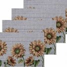 Set Of 4 Same Kitchen Tapestry 13" X 19" 5 Sunflowers Oney Placemats