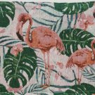Set Of 2 Tapestry Kitchen 13"X19" Summerflamingos Palm Tree Leaves Placemats